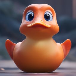 duck #574 | An adorable baby duckling dressed as a superhero, complete with a cape and a mask, ready to save the day, standing proudly on a skyscraper rooftop, overlooking a bustling city