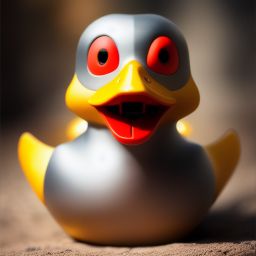 duck #376 | A ferocious blend of pirate and rubber duck warrior, in armor, battle, angry