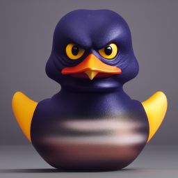 duck #403 | A angry looking blend of bird and rubber duck, large eyes, menacing look, professional majestic oil painting, 3d render, cgi