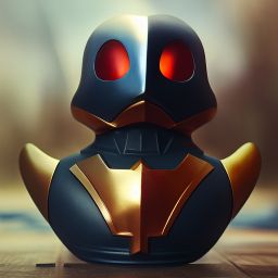 duck #385 | A superhero blend of warrior and rubber duck, in armor, battle, angry, professional majestic oil painting,trending on ArtStation,trending on CGSociety,volumetric lighting