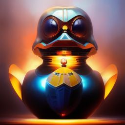 duck #241 | Photo of a blend of droid and rubber ducky, cosmic energy, colorful, painting burst, dramatic lighting, tone mapped, intricate, elegant, highly detailed, digital painting, artstation, concept art