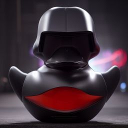 duck #413 | A angry looking blend of robocop and rubber duck, large eyes, menacing, professional majestic oil painting, 3d render, cgi