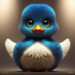 duck #686 | 3d fluffy a cute brown duck, strong colors, perfect beak, colorful, soft smooth lighting , 3d fluffy, closeup cute and adorable, cute big circular reflective eyes, long fuzzy fur, Pixar render