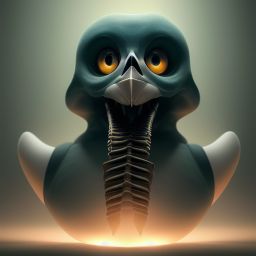 duck #519 | Bird bones, professional, majestic, trending on CGSociety, volumetric lighting, masterpiece, intricate, elegant, highly detailed, digital painting, artstation, concept art, smooth, sharp focus