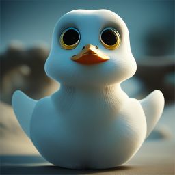 duck #598 | An adorable baby duckling dressed as a superhero, complete with a cape and a mask, ready to save the day, 3d fluffy, closeup cute and adorable, cute big circular reflective eyes, long fuzzy fur