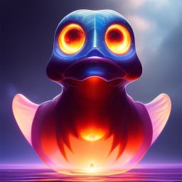 duck #559 | Fish, 3d fluffy, closeup cute and adorable, cute big circular reflective eyes, long fuzzy fur, Pixar render, unreal engine cinematic smooth, intricate detail, cinematic