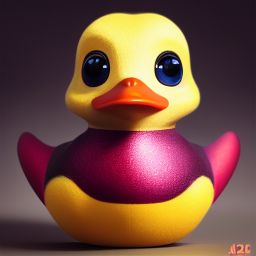 duck #449 | Cute little blend of duckling and duckie, toy, large eyes, very cute, professional majestic oil painting, 3d render, cgi, cosmic energy, colorful, painting burst, beautiful face, symmetrical face