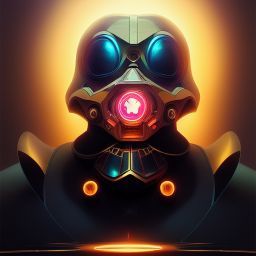 duck #216 | Photo of a blend of droid and rubber ducky, cosmic energy, colorful, painting burst, dramatic lighting, tone mapped, intricate, elegant, highly detailed, digital painting, artstation, concept art