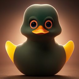 duck #451 | Cute little blend of duckling and duckie, toy, large eyes, very cute, professional, majestic, 3d render, cgi, cosmic energy, colorful, painting burst, beautiful face, symmetrical face